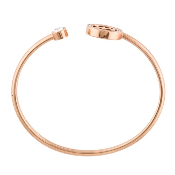 MICHAEL KORS • Rose Gold Logo Fulton Cuff Bracelet - Picture 3 of 4